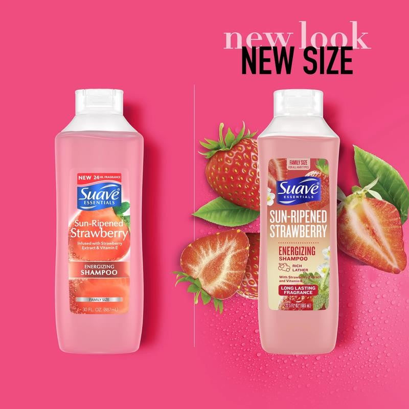 Essentials Energizing Shampoo, Sun-Ripened Strawberry, 22.5 Fl Oz