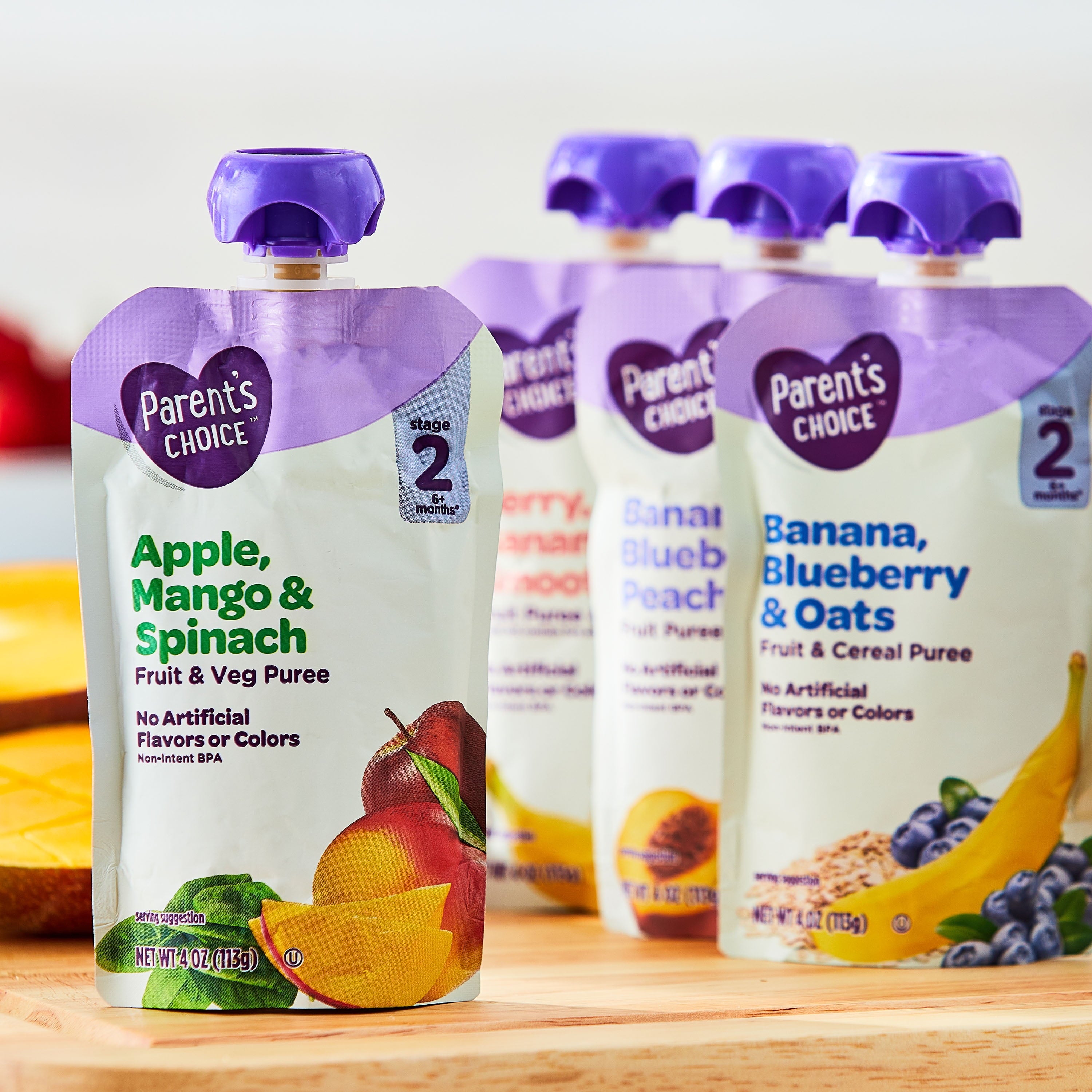 Parent'S Choice Stage 2 Baby Food, Variety Pack, 4 Oz Pouch, (12 Pack)