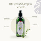 10 Herbs Rejuvenate Shampoo for Bright and Shiny Hair