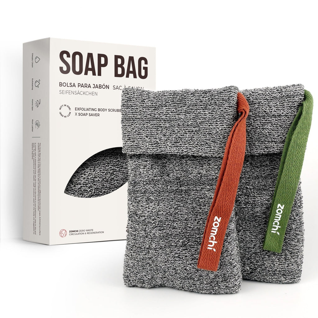 2 Pieces Soap Pouch and Soap Saver Pocket for Use in Shower, Premium Body Scrubb