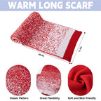 4 Pcs Women Winter Hat Scarf Gloves Socks Set Knitted Beanie Cap Touchscreen Glo