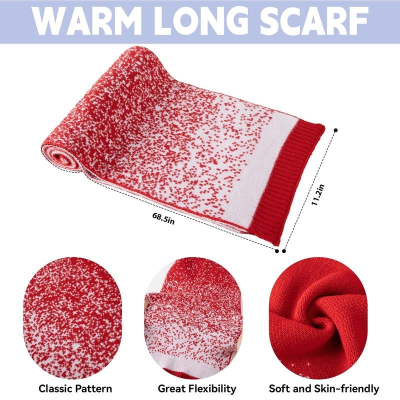 4 Pcs Women Winter Hat Scarf Gloves Socks Set Knitted Beanie Cap Touchscreen Glo