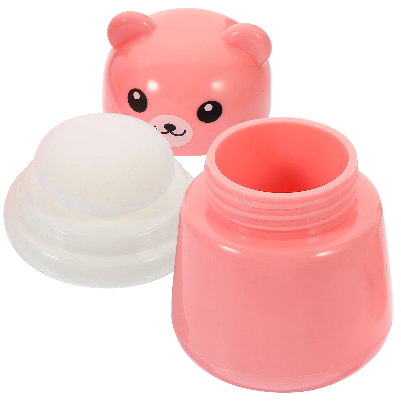 Baby Powder Bottle Cute Bear Powder Puff Box Fun Powder Puff Container