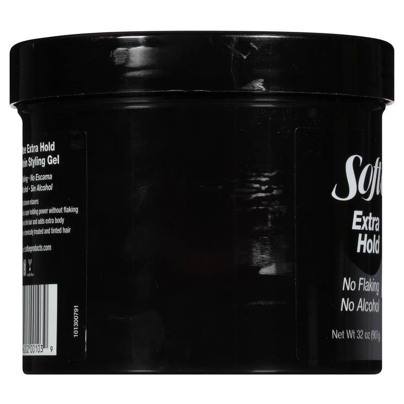 Extra Hold Protein Styling Gel 32 Oz. Jar, Frizz Control, Non-Flaking, Unisex