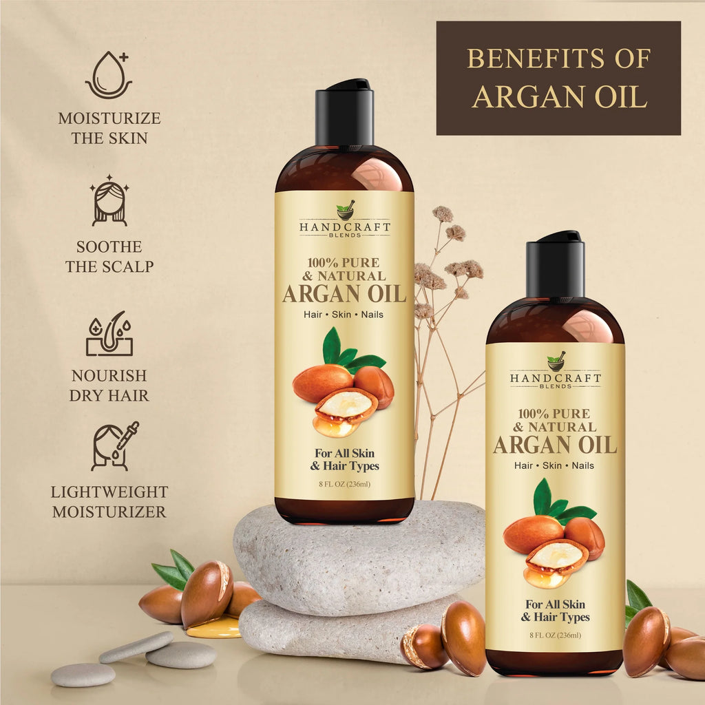 Argan Oil for Body, Skin & Hair, 8 Oz