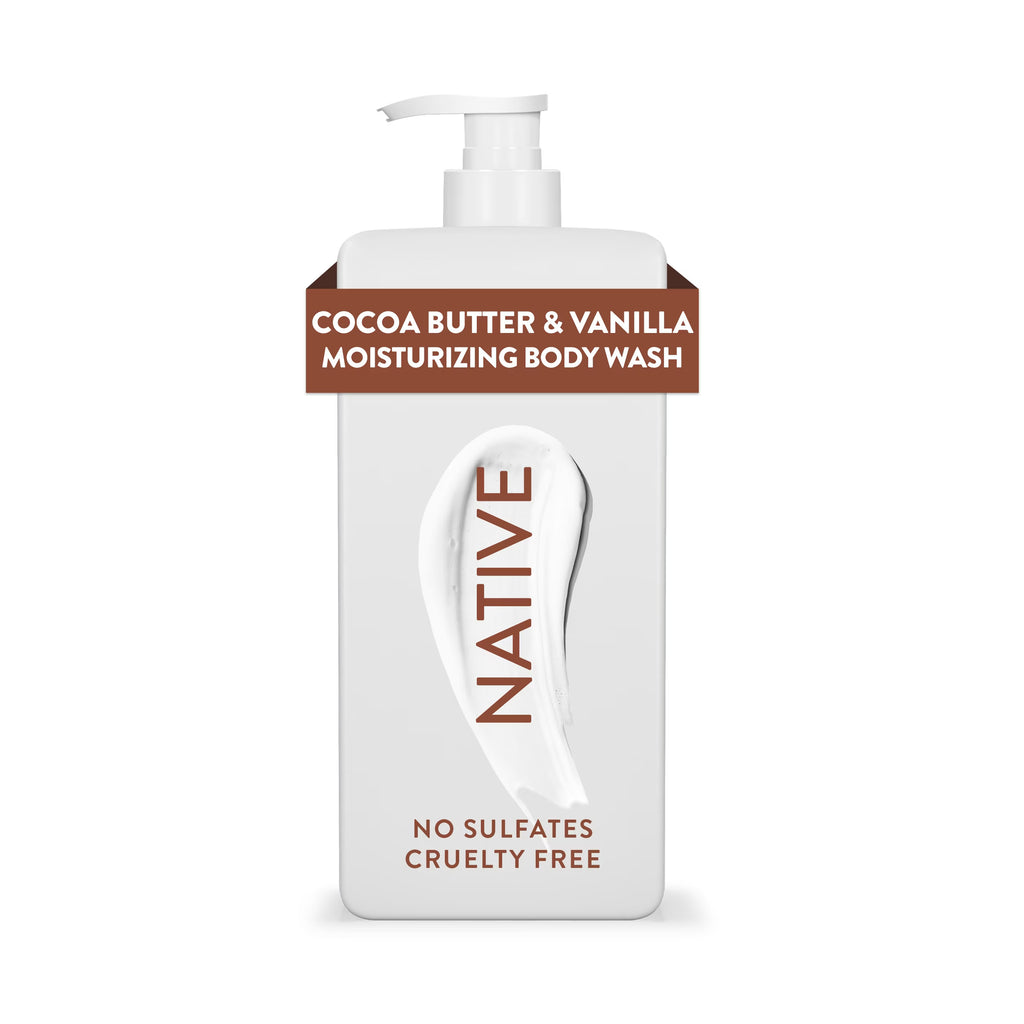 Native Cocoa Butter & Vanilla Moisturizing Body Wash 18 Oz