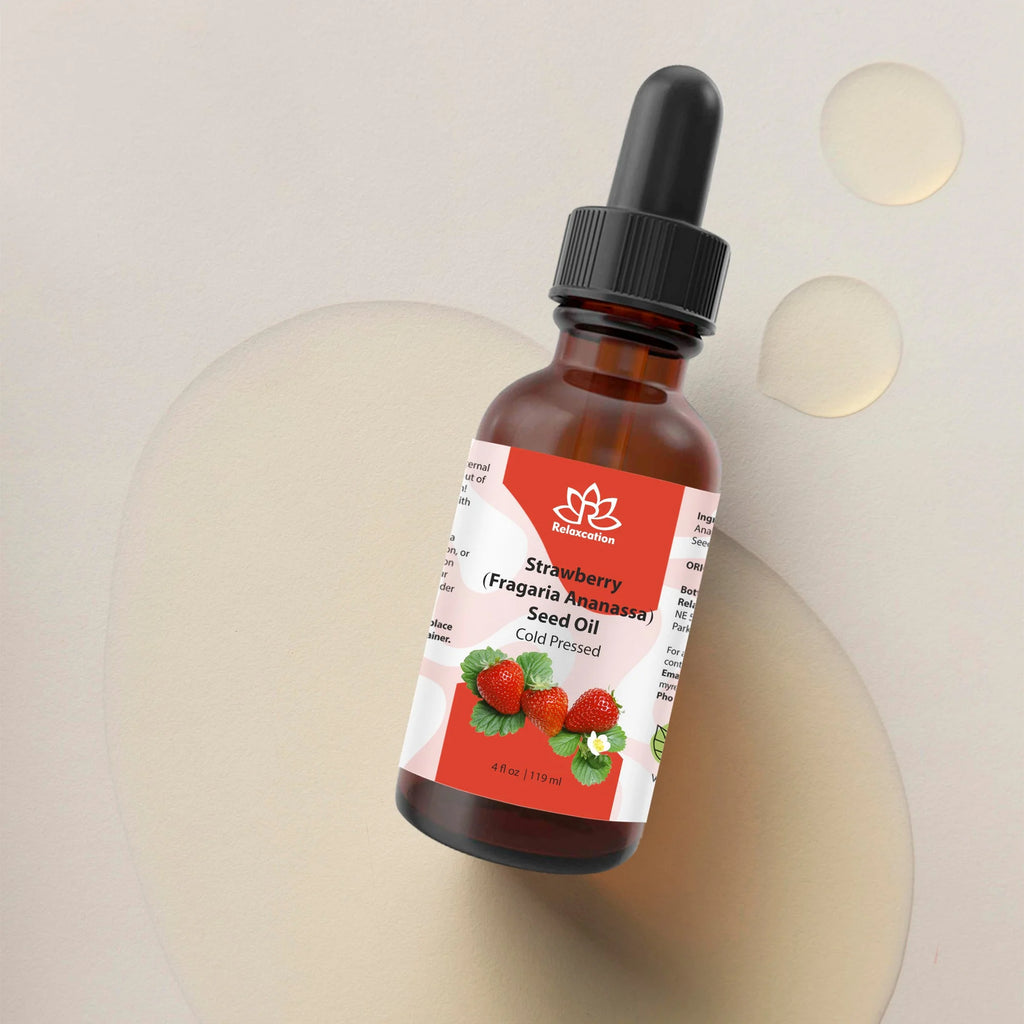 100% Pure Strawberry Seed Oil – Cold Pressed, Natural Moisturizer for Skin, Hair