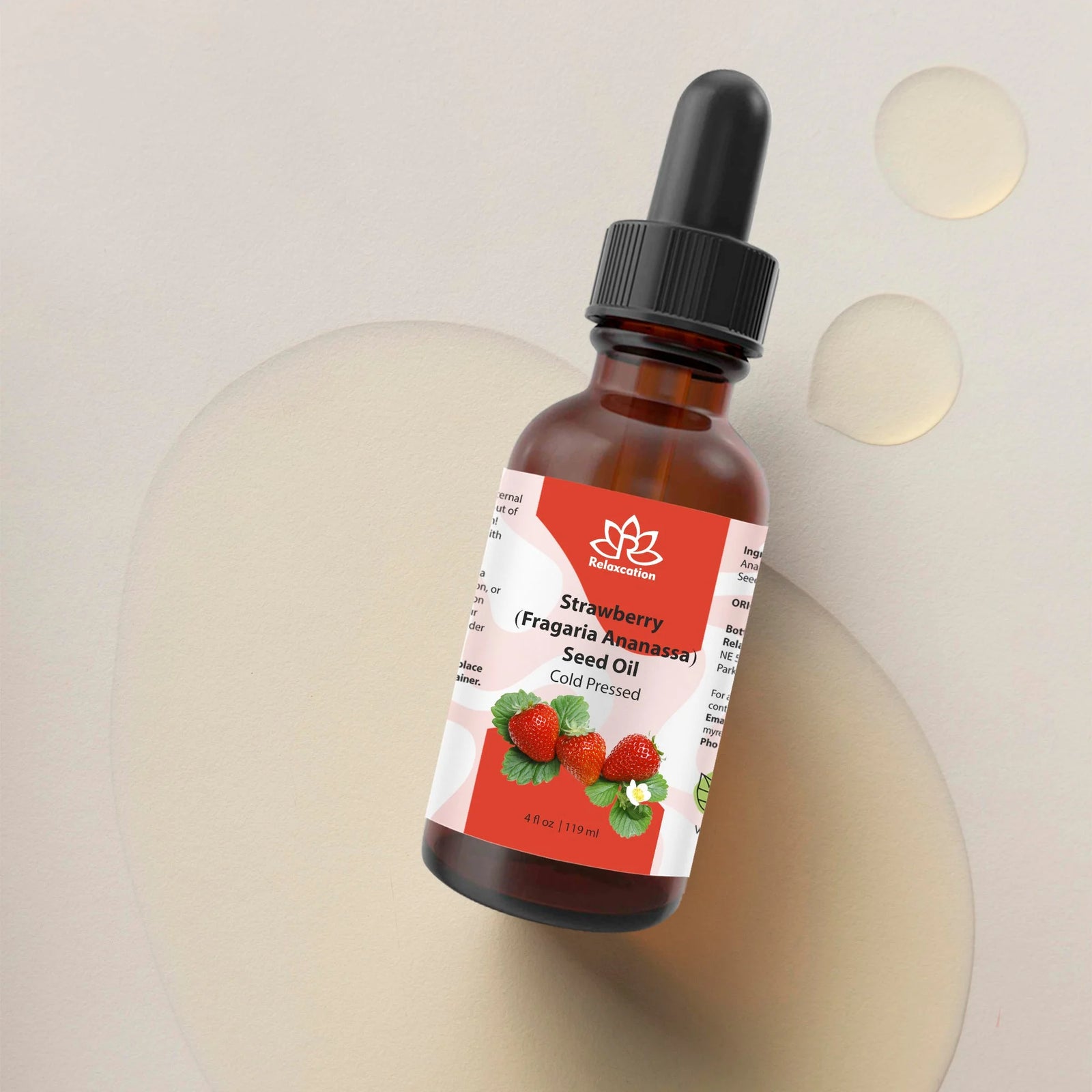 100% Pure Strawberry Seed Oil – Cold Pressed, Natural Moisturizer for Skin, Hair