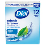 Antibacterial Bar Soap, Refresh & Renew, Spring Water, 4 Oz, 12 Bars