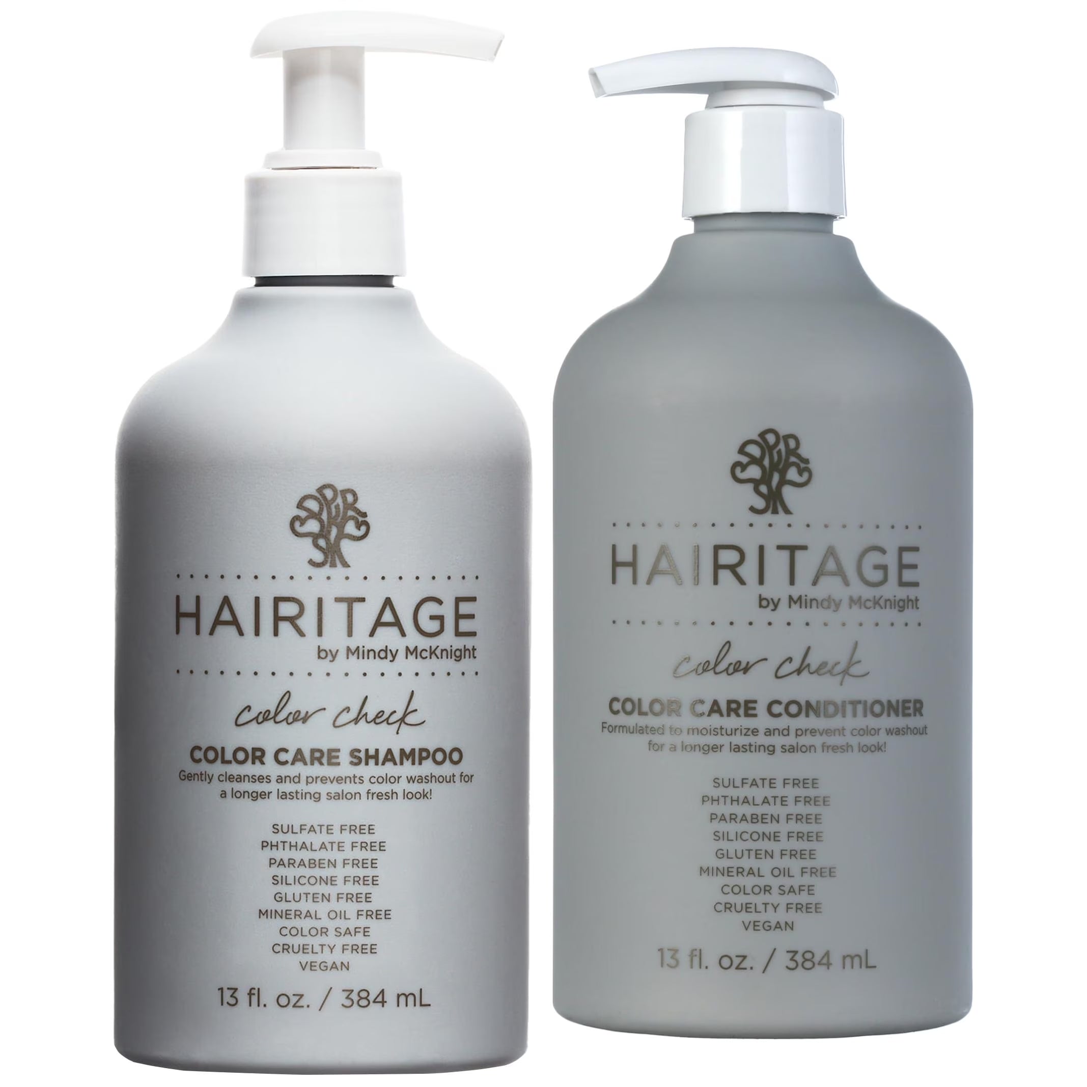 Hairitage Color Check Color Care Purple Shampoo and Conditioner Set, 13Oz