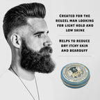 REUZEL Beard Balm, Light Hold, Moisturizing, Deep Wood Scent, 1.3 Oz