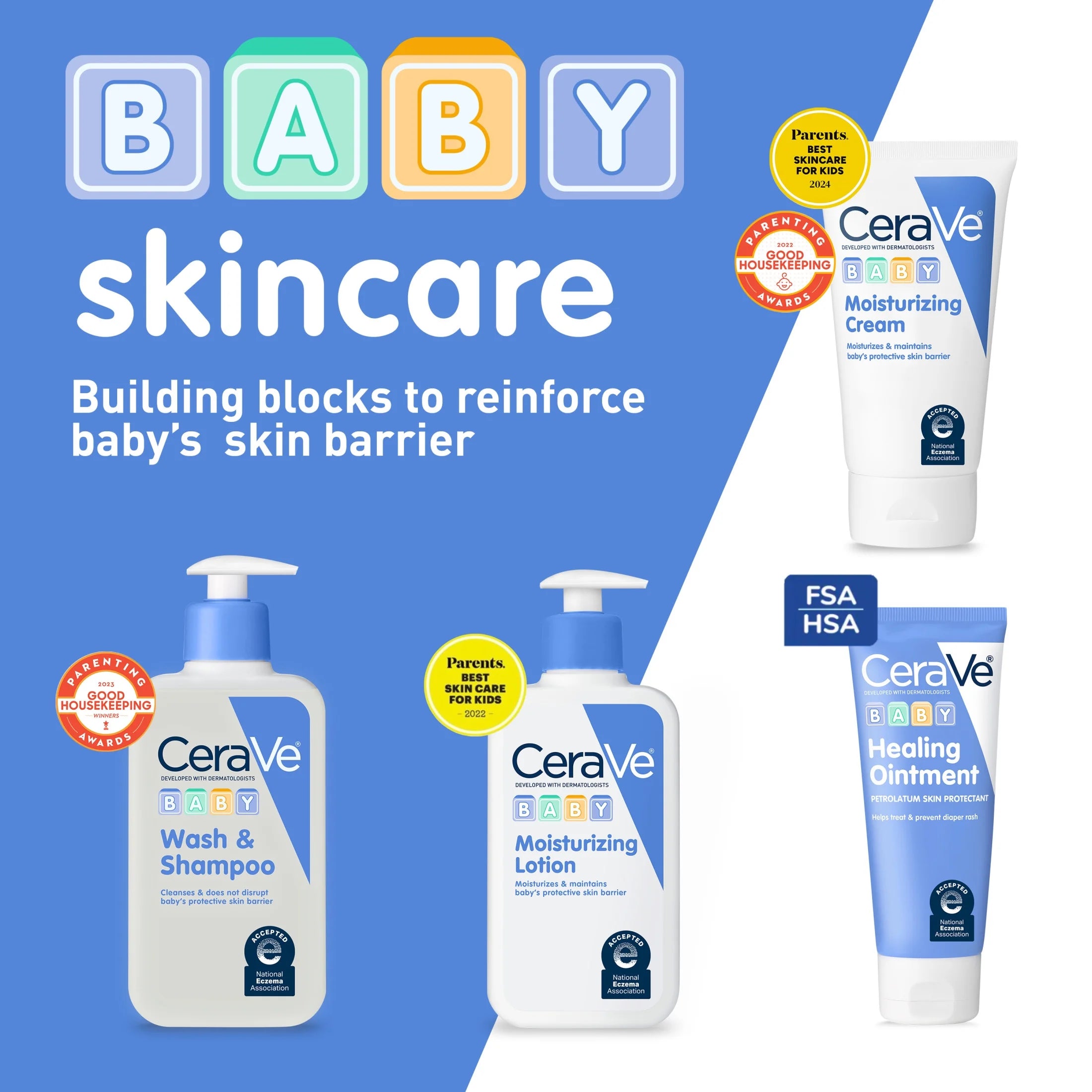 Cerave Baby Healing Ointment for Diaper Rash & Cracked Chafed Dry Skin for Baby + Toddler 3 Oz