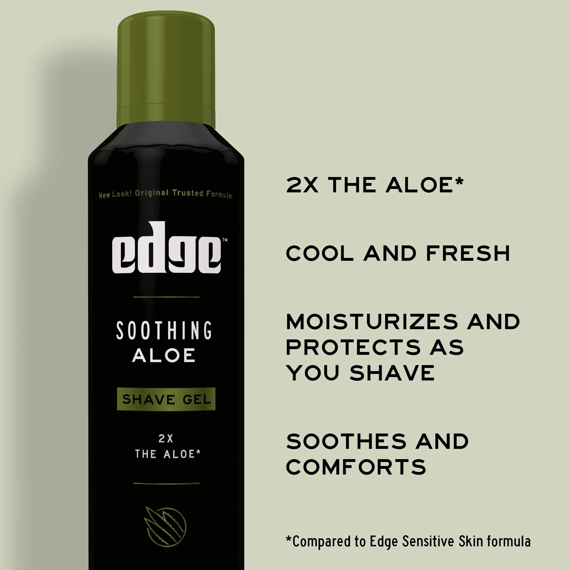 Edge Soothing Aloe Shave Gel for Men with Extra Aloe, 7 Oz
