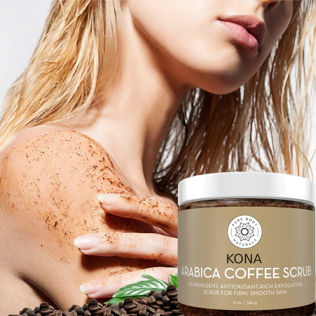 Arabica Coffee Body Scrub Exfoliator for Cellulite and Stretch Marks - by , 12 Oz