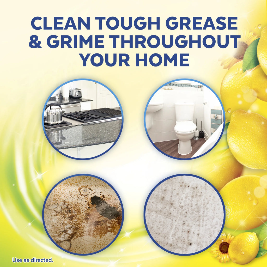 Lysol, Multi-Surface Cleaner, Clean & Fresh, Value Size, Sparkling Lemon and Sunflower Essence, 90 Fl Oz