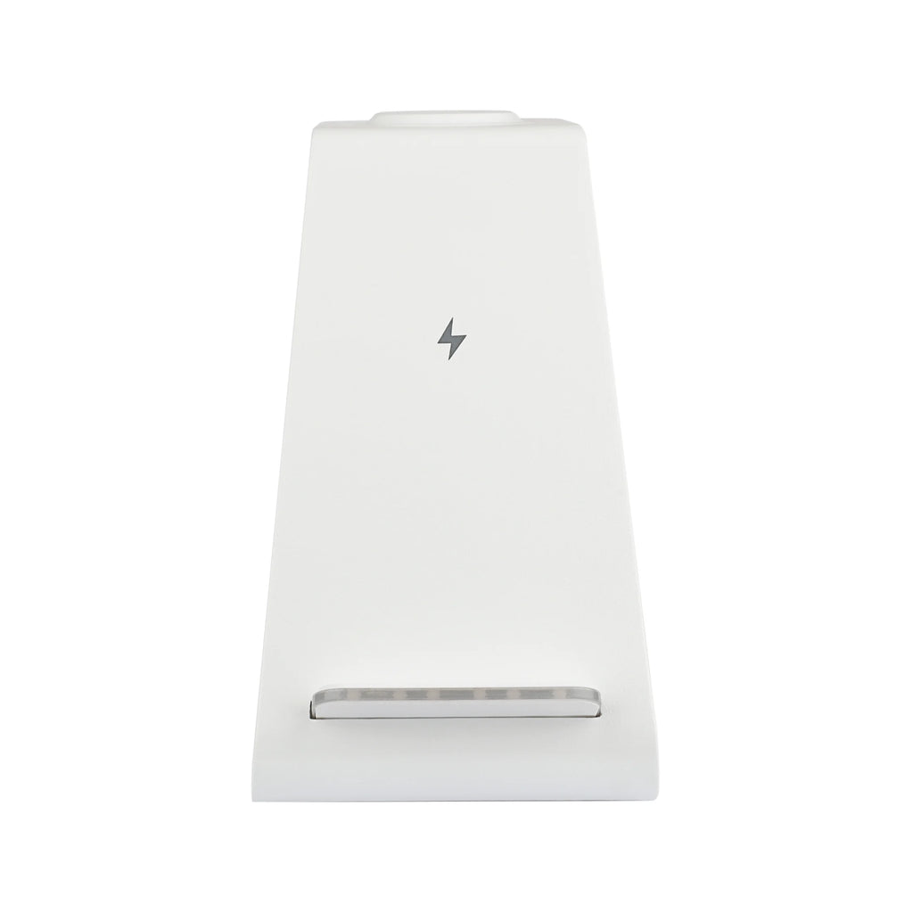 ZSOU 3-In-1 Wireless Charging Stand with Phone, Watch and Earbuds Charger Included, White