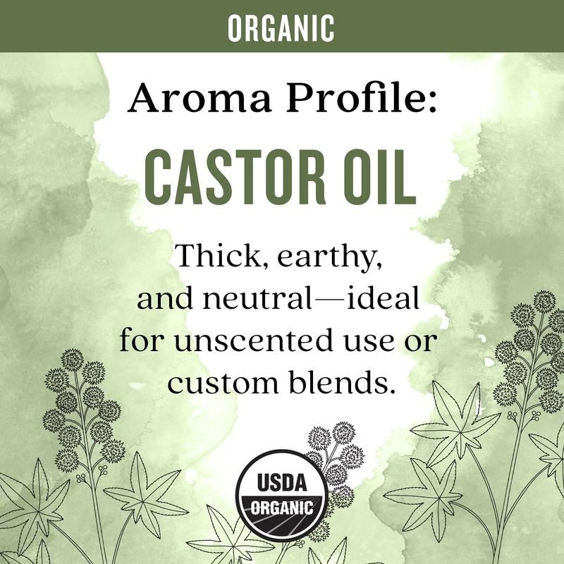 Certified Organic Castor Skin Care Oil, 16 Fl Oz