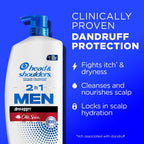 Head and Shoulders Men 2 in 1 Dandruff Shampoo and Conditioner, Old Spice Swagger, 28.2 Fl Oz