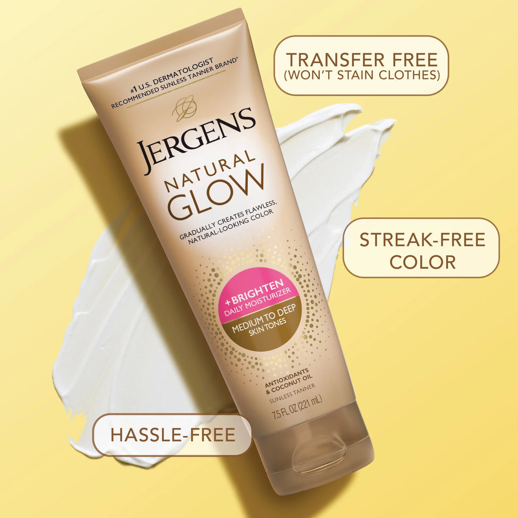 Natural Glow Daily Moisturizer Lotion, Medium to Deep Skin, Self Tanner, 7.5 Oz