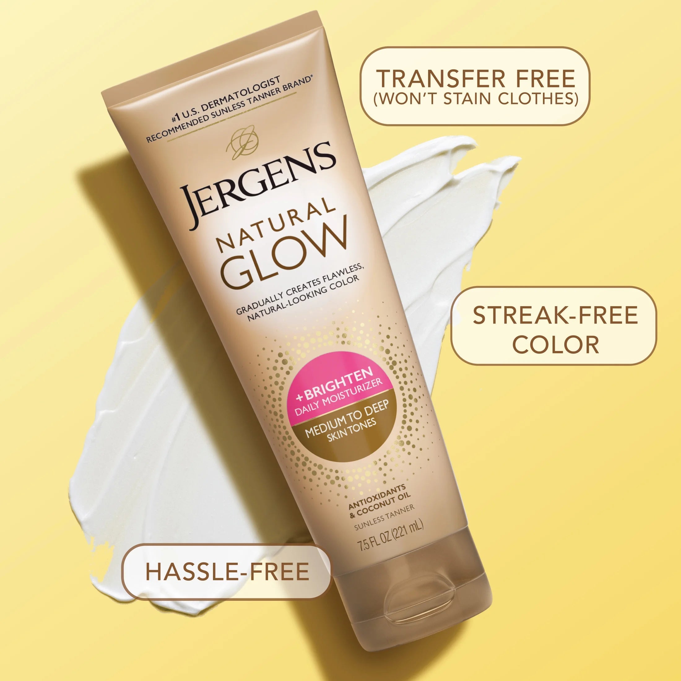 Natural Glow Daily Moisturizer Lotion, Medium to Deep Skin, Self Tanner, 7.5 Oz