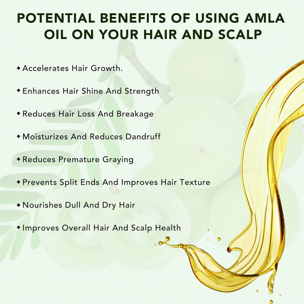 Amla Oil for Hair Care, Hair Oiling, Scalp Massage & Skin Care, Moisturizing & Nourishing, 100% Pure & Natural, Cold Pressed, Cruelty Free, 2.02 Fl Oz