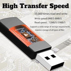 1TB USB Flash Drive 1000GB 1Pack Rotatable Memory Stick External Storage Drive F