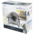 9" 3-Speed High Velocity Wall Mountable Black New Floor Fan