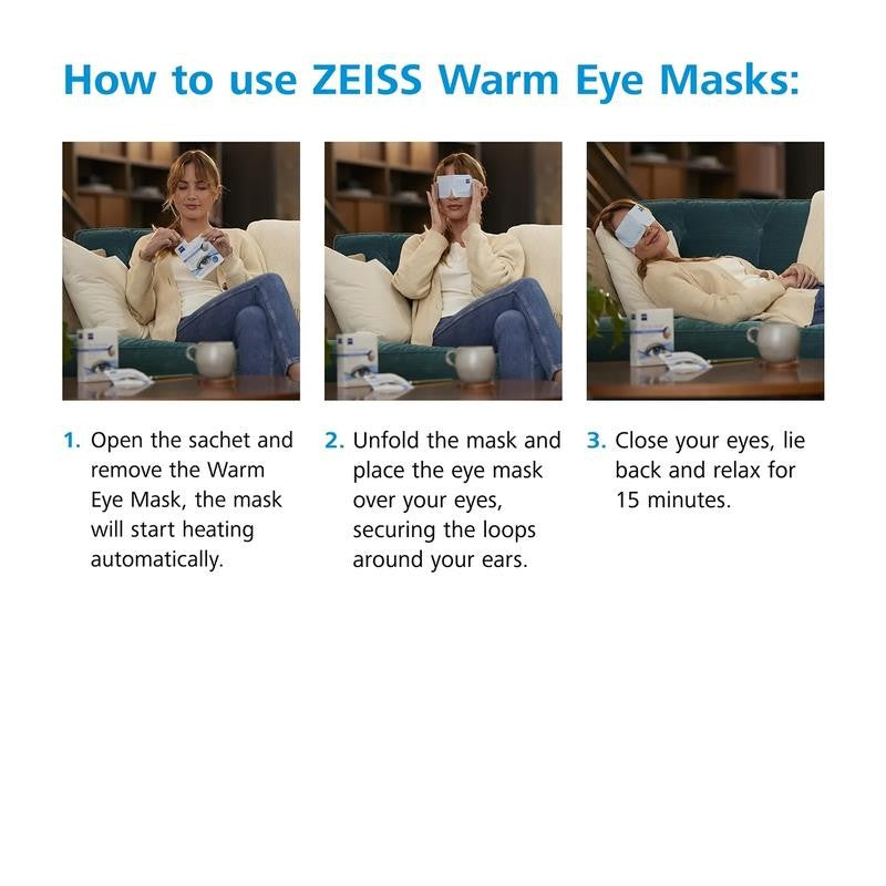 Dry Eye Relief Warm Compress Heated Eye Masks, 4 Pack