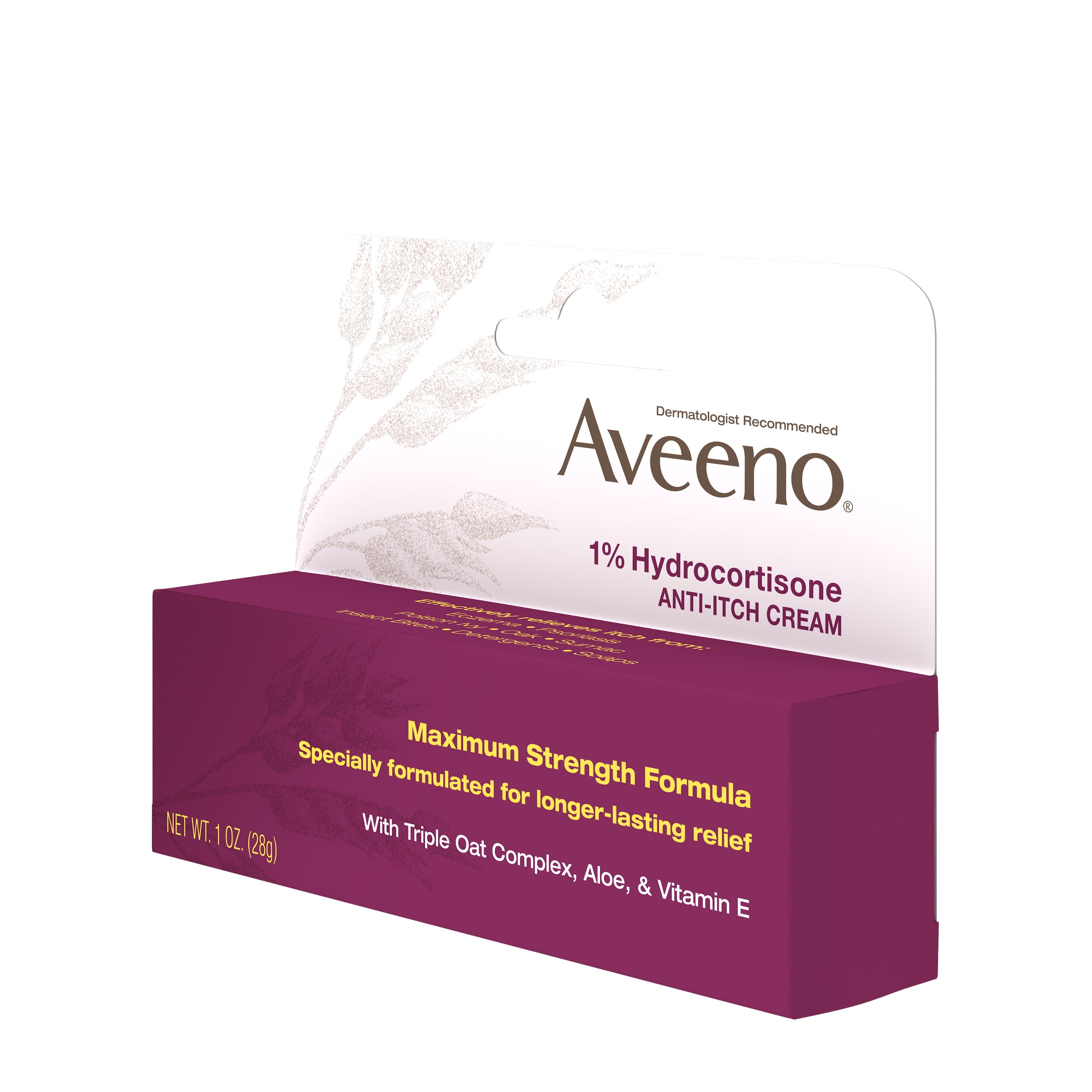 Aveeno Maximum Strength 1% Hydrocortisone Anti-Itch Cream - 2 Pack