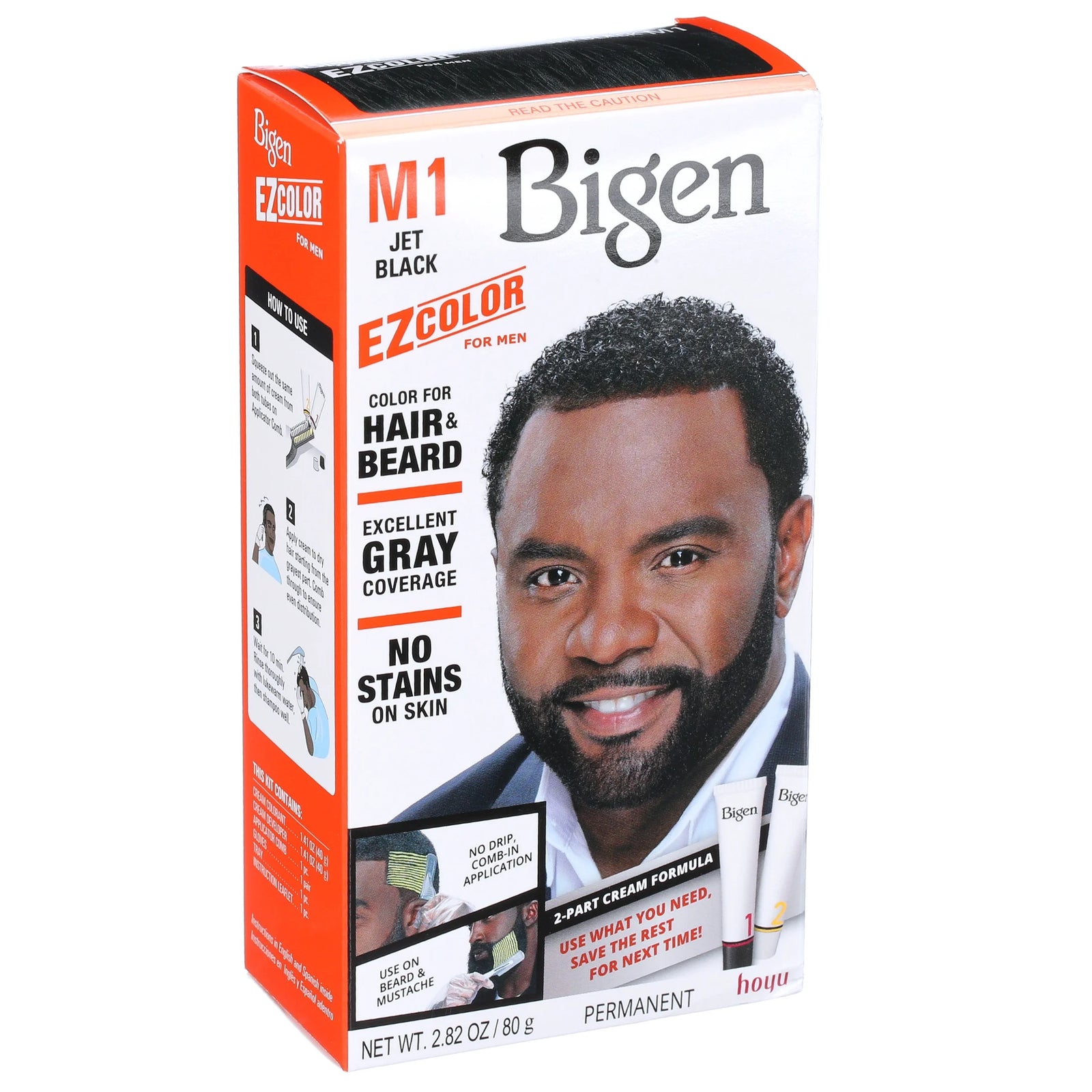 EZ Color for Men, Jet Black, M1, Permanent Hair Color