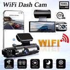 1080P WIFI Dual Camera Dash Cam for Cars,Front and Inside,Car Camera with IR Nig