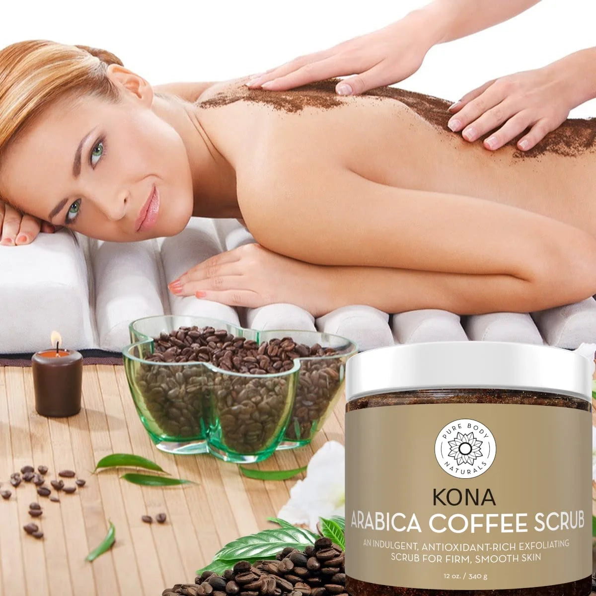 Arabica Coffee Body Scrub Exfoliator for Cellulite and Stretch Marks - by , 12 Oz