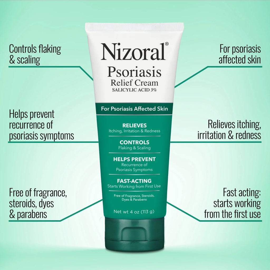 Nizoral Psoriasis Relief Cream Relieves Itch Redness & Controls Flaking & Scaling (Salicylic Acid 3%)