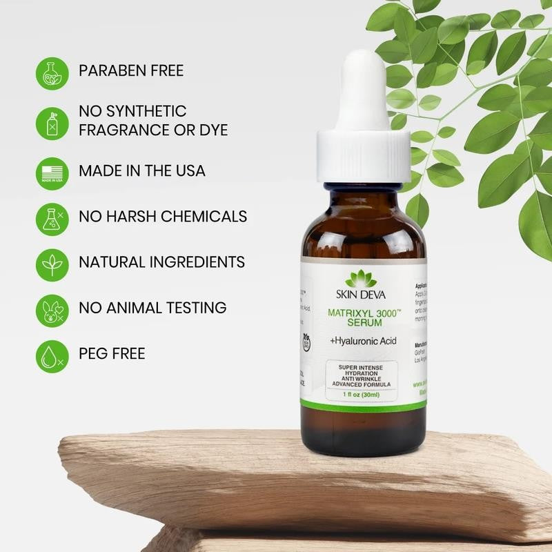 1 Fl Oz Matrixyl 3000 with Hyaluronic Acid Serum Peptides Serum for Face Hydrati