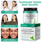 150 Spearmint Tablets , Fluoride Free & Eco Friendly, Travel Mouthwash Tablets, Chewable Toothpaste Tablet 2Pack