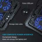 C302 Laptop Cooling Pad for 10-15.6" Laptops, Ultra Slim Laptop Cooling Fans Wit