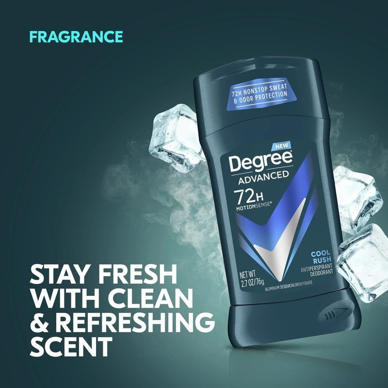 Advanced Long Lasting Antiperspirant Deodorant Stick Twin Pack, Cool Rush, 2.7 O