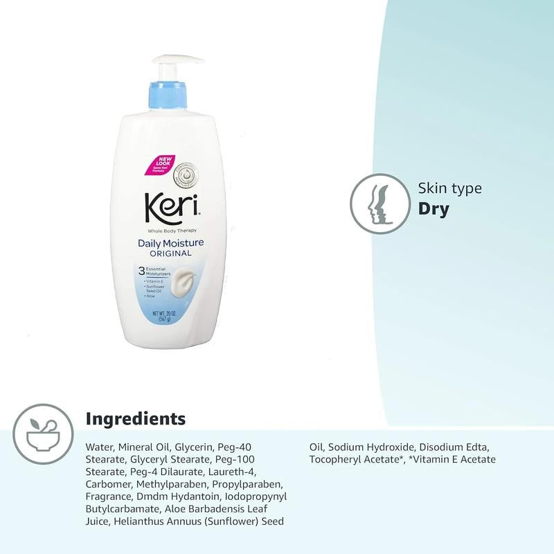 Daily Dry Skin Therapy Moisturizing Original Body Lotion, Lightly Scented, 20 Oz