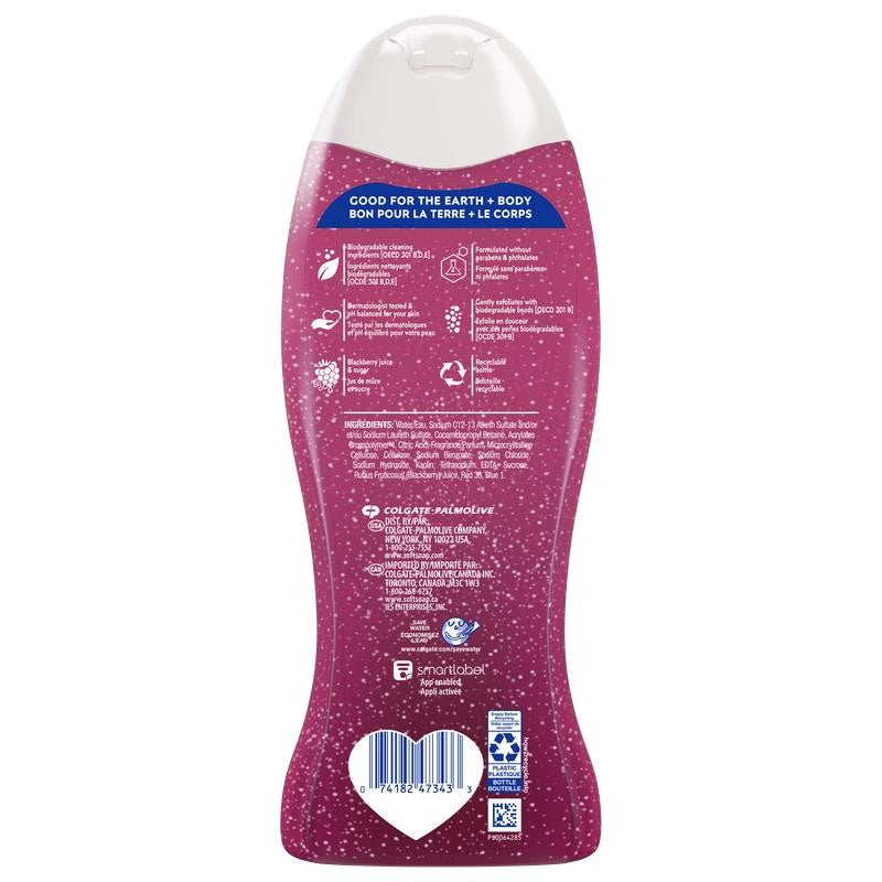 Exfoliating Body Wash, All Skin Types, Blackberry Sugar, 20 Fl Oz Bottle