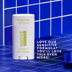 Native Deodorant, Aluminum Free, Aloe & Green Tea Sensitive Whole Body Deodorant 2.4 Oz