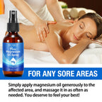 100% Pure & Natural Magnesium Oil Spray, Highly Concentrated Magnesium Oil, Enhances Sleep Quality & Promotes Muscle Relaxation, Easy to Absorb, 60Ml