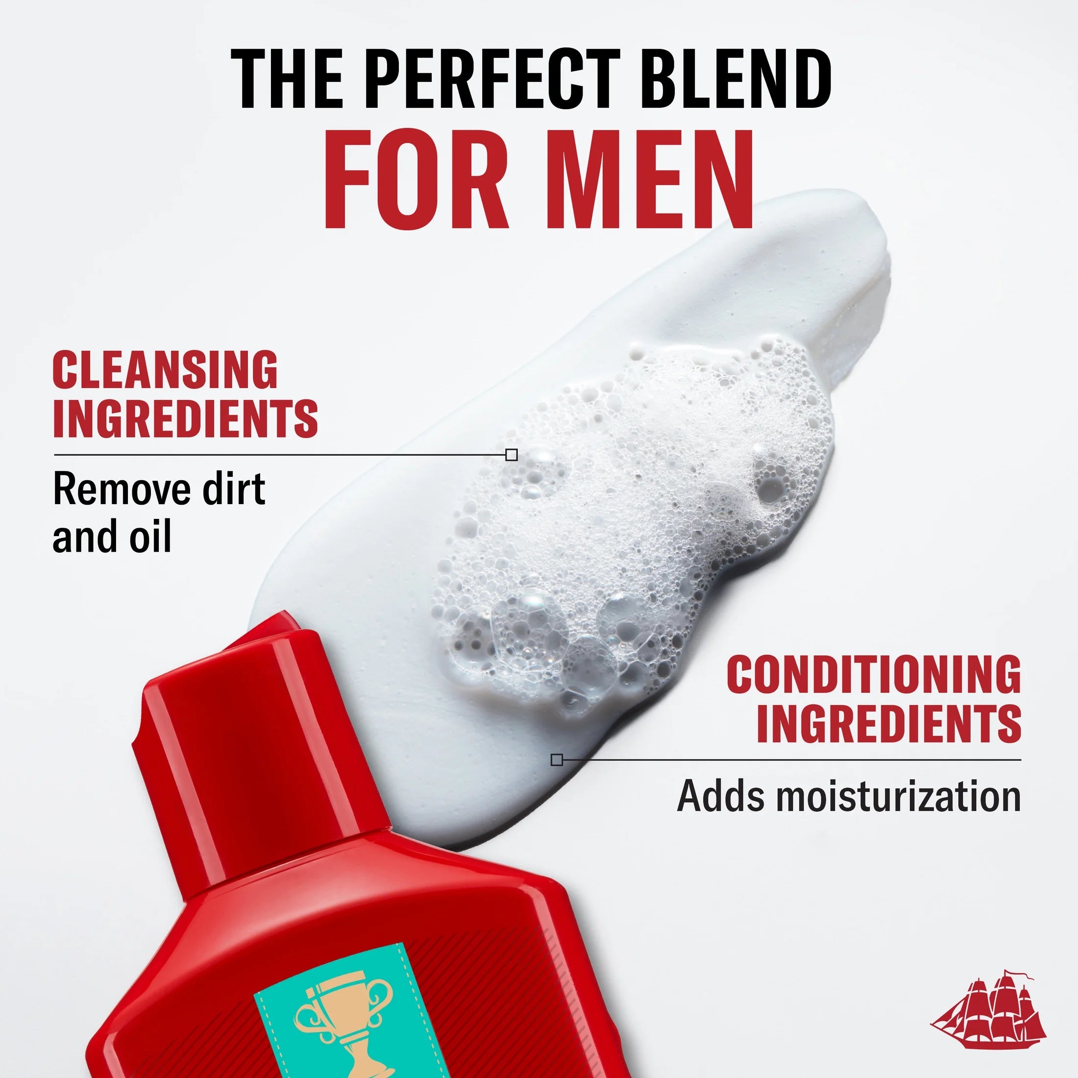 Old Spice Pure Sport 2In1 Mens Shampoo and Conditioner, 13.5 Fl Oz