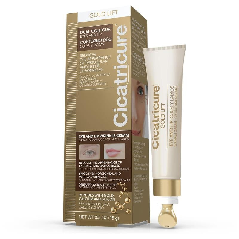Gold Lift Dual Contour Cream, Eye and Lip Wrinkle Cream for Normal Skin 0.5 Fl O