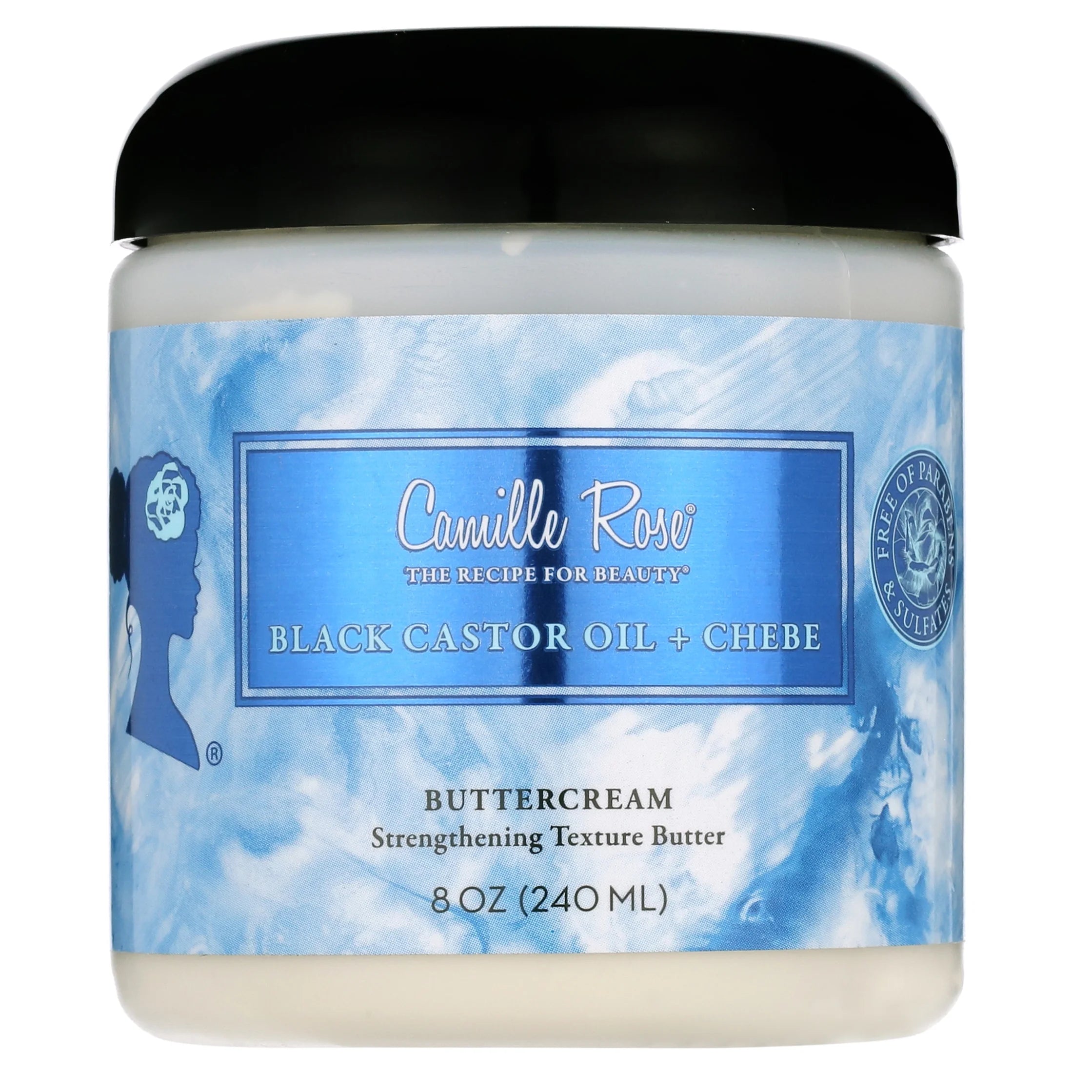 (2 Pack) Camille Rose Black Castor Oil + Chebe Buttercream 8 Oz, All Hair Type
