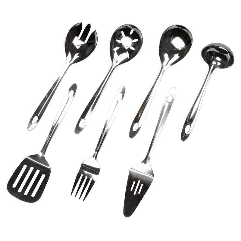 9.5" Stainless Steel Slotted Serving Spoon with Sleek Mirror Finish
