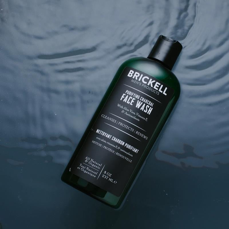 Brickell Men'S Purifying Charcoal Face Wash for Men, Natural and Organic Daily F