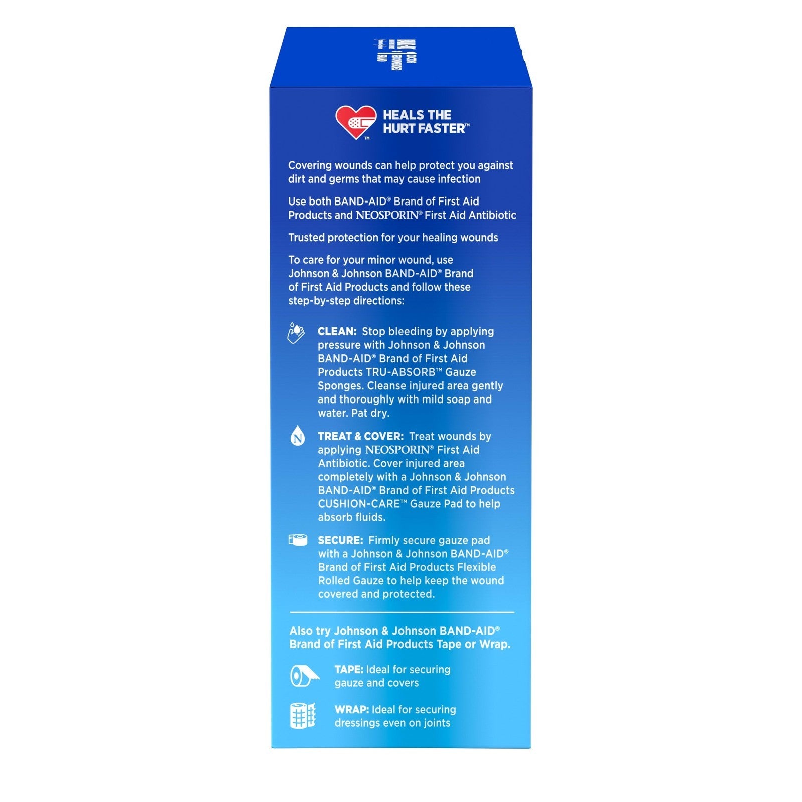 Band Aid Brand Flexible Rolled Medical Gauze, 4 in X 2.1 Yd, 5 Ct