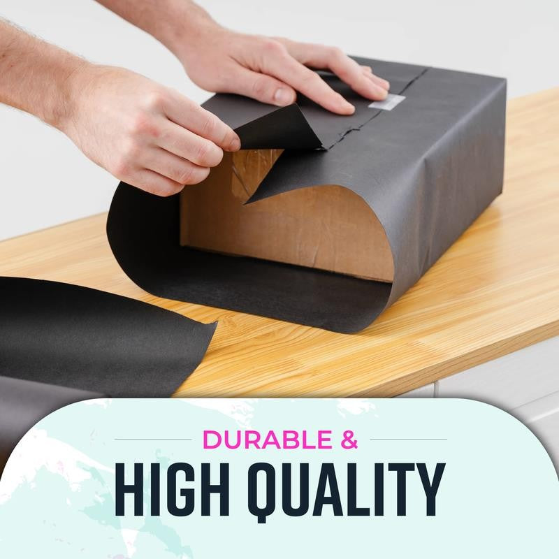 Black Kraft Paper Roll - 18 Inch X 100 Feet - USA Made - Wrapping Paper for Pack