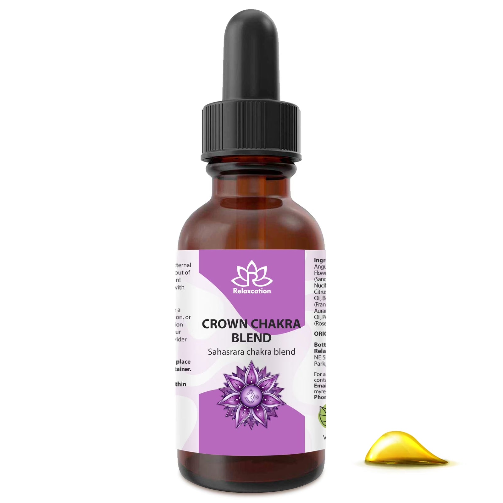 Crown Chakra Essential Oil Blend – 0.33 Oz | – Peace & Spirituality