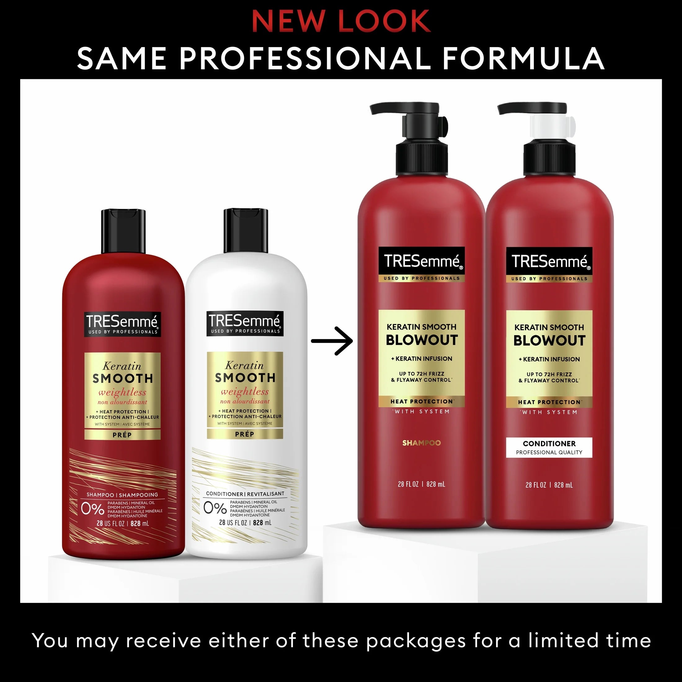 Tresemme Shampoo & Conditioner Keratin Smooth, 28 Oz 2 Count